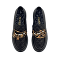 Лоферы Chanel женский кожа черный 39928-2