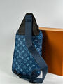 Мужская сумка слинг Louis Vuitton мужской кожа синий 136870-2