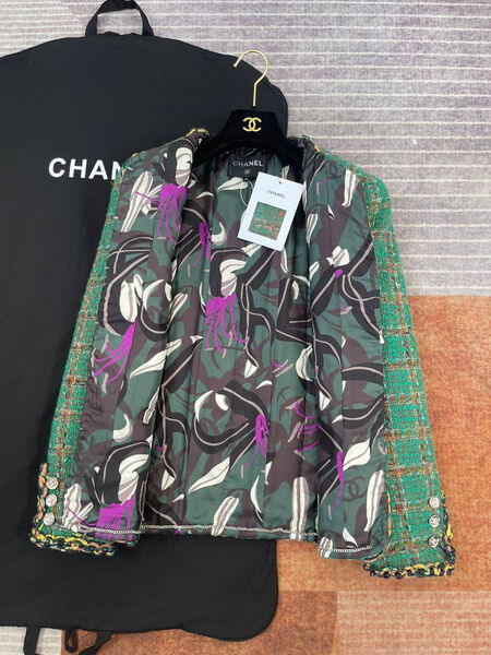 Пиджак Chanel женский твид болотный 132701-3