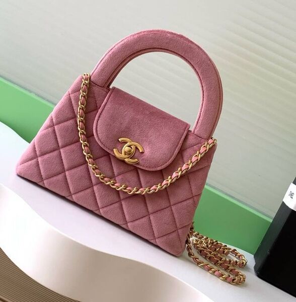 Сумка Chanel женский замша розовый 202006