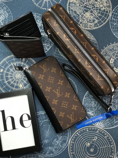 Портмоне Louis Vuitton мужской канва черный 61897-4