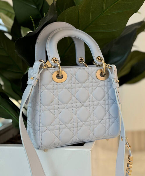 Сумка Christian Dior Lady женский кожа белый 189424-2