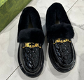 Лоферы Gucci женский кожа epi черный 92685