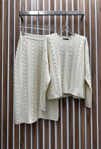 Костюм Brunello Cucinelli женский вязаная ткань белый 124793-3
