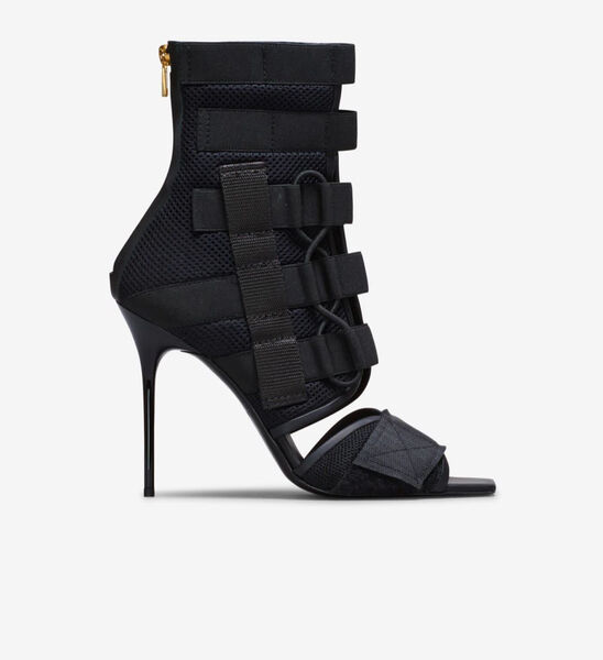 Туфли Balmain женский текстиль черный 121484-2