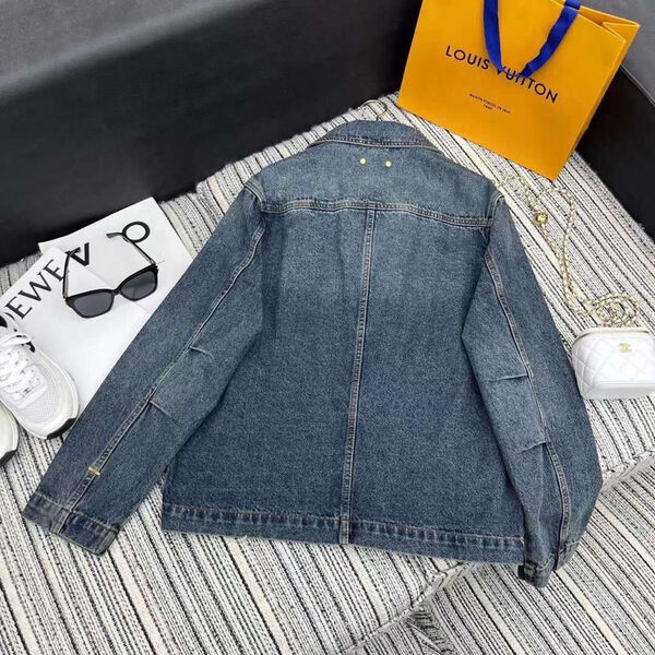 Куртка джинсовка Louis Vuitton женский джинса синий 120727-5
