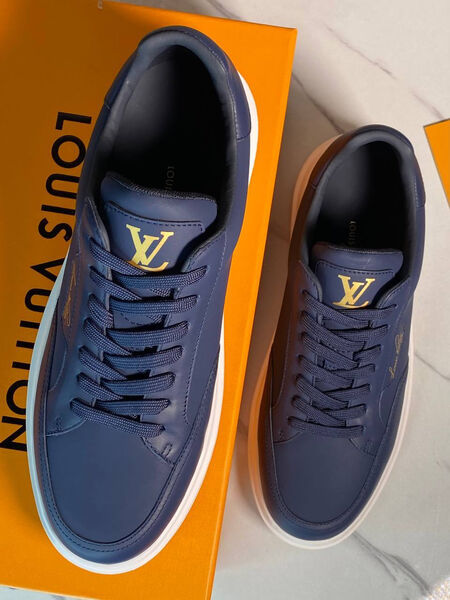 Мужские кеды Louis Vuitton мужской кожа синий 172788-4