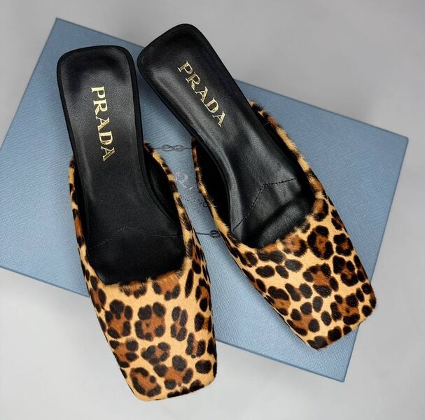 Сабо Prada женский леопардовый 188466