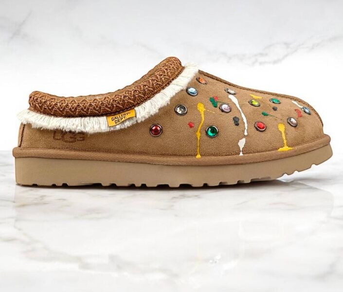 Угги Ugg Tasman Slipper женский замша бежевый 163129