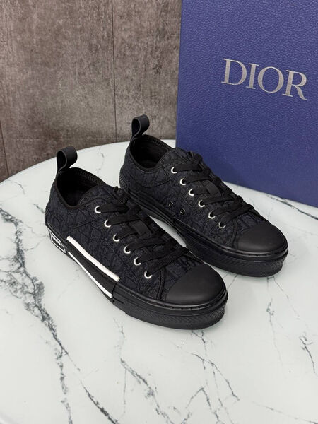 Мужские кеды Christian Dior мужской текстиль черный 190446-2