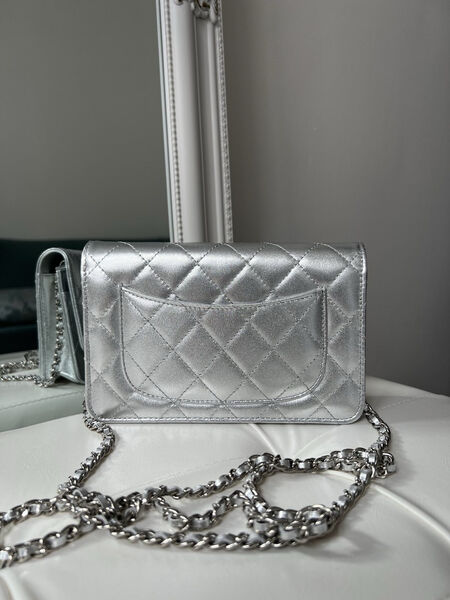 Сумка Chanel Mini женский кожа графитовый 143087-2