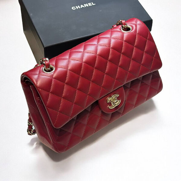 Сумка Chanel 2.55 женский кожа бордовый 167938-2