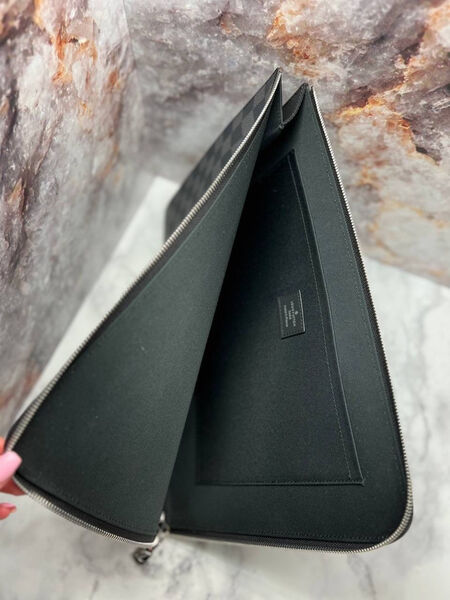 Мужская папка Louis Vuitton мужской кожа черный 108109-3