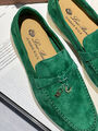 Лоферы Loro Piana женский замша болотный 106712-3