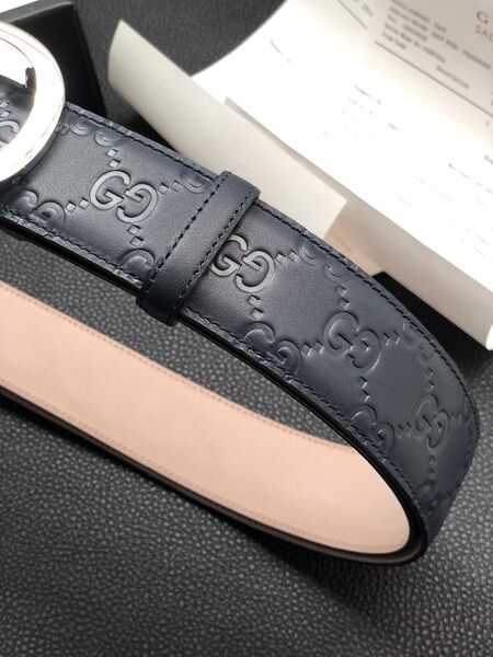 Мужской ремень Gucci мужской кожа синий 52353-3