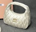 Сумка Miu Miu Wander женский текстиль белый 118360-1