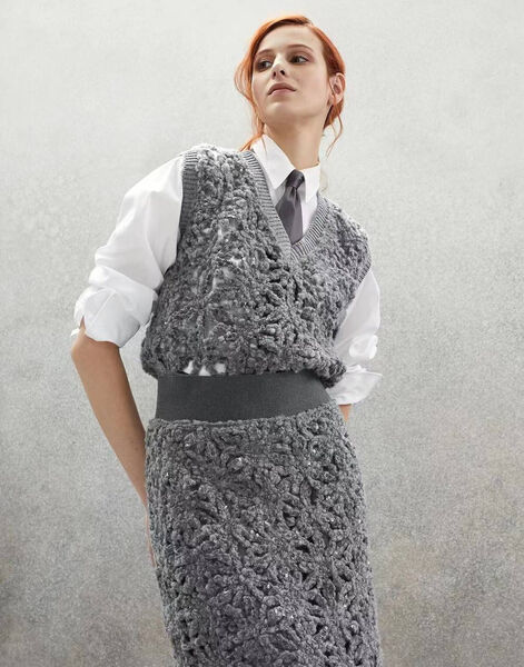 Костюм Brunello Cucinelli женский графитовый 201839-2