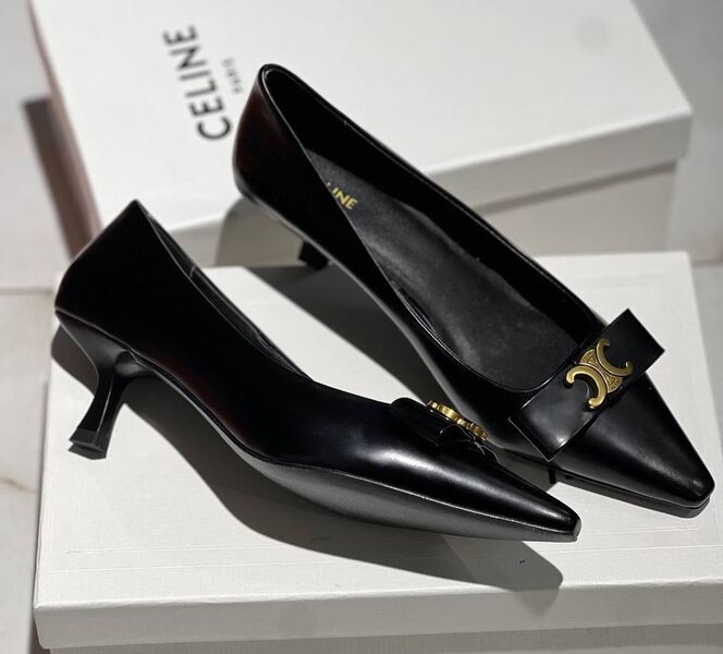 Туфли Celine женский кожа черный 146961