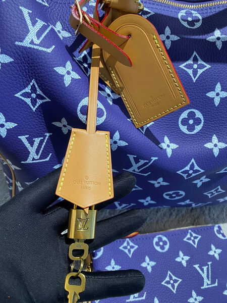 Сумка Louis Vuitton женский кожа синий 195027-3