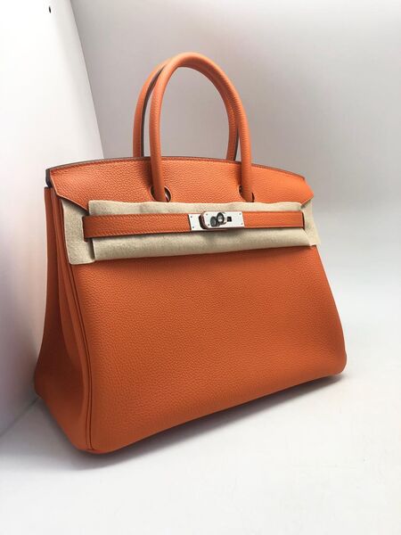Сумка Hermès Birkin 30 ручная работа женский кожа оранжевый 75347-2