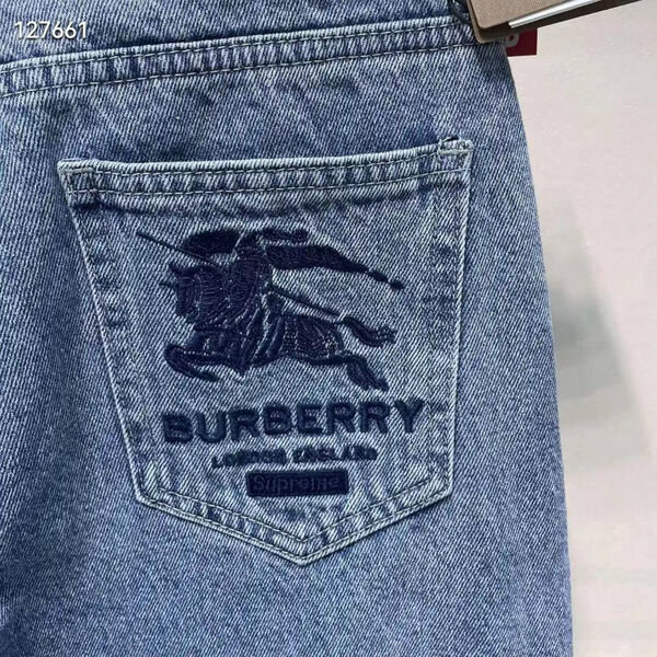 Джинсы Burberry женский джинса бирюзовый 98385-6