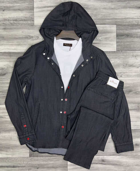 Мужской костюм Kiton мужской черный 142882