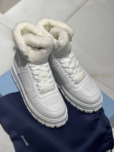 Ботинки Prada женский кожа белый 130242-6