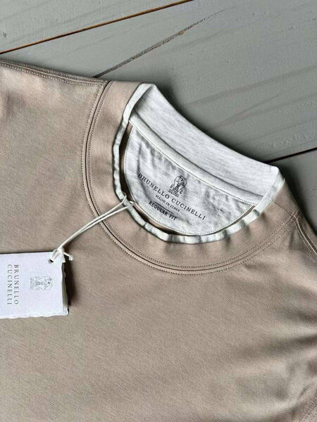 Мужская футболка Brunello Cucinelli мужской бежевый 154991-4