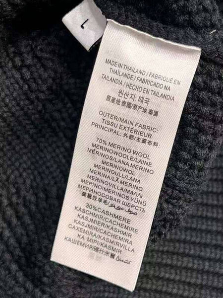 Мужской свитер Burberry мужской вязаная ткань черный 130924-5