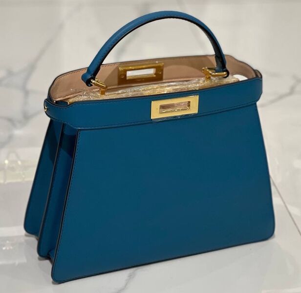 Сумка Fendi Peekaboo женский кожа бирюзовый 104227