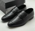 Мужские лоферы Zegna мужской кожа черный 145408-1