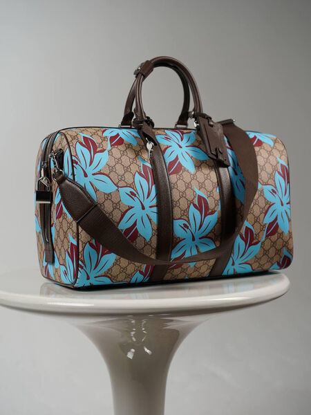 Дорожная сумка Gucci женский канва бирюзовый 192162-4