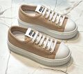 Кеды Miu Miu женский текстиль бежевый 149496-1