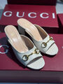 Шлепки Gucci женский кожа белый 187052-2