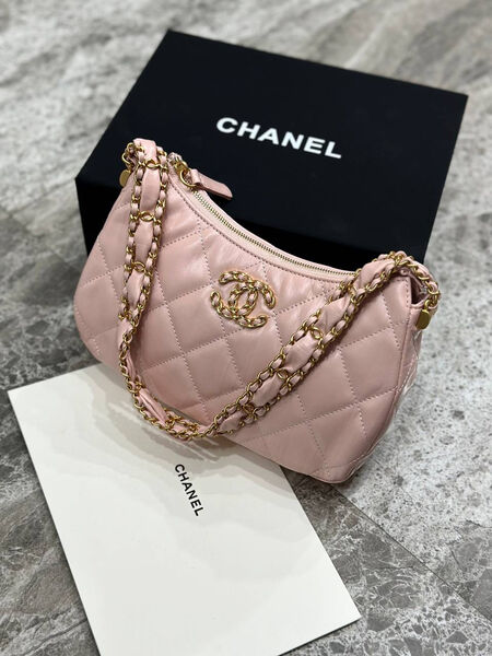 Сумка Chanel женский кожа розовый 129079-2