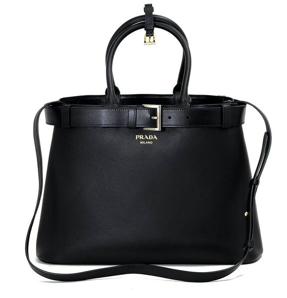 Сумка Prada женский кожа черный 150219