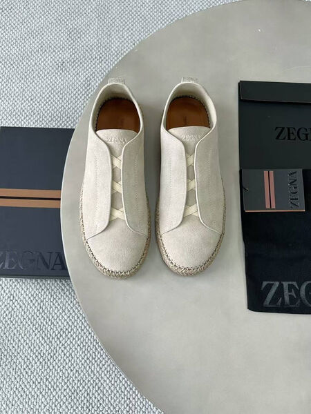 Мужские кеды Zegna мужской замша белый 185802-3