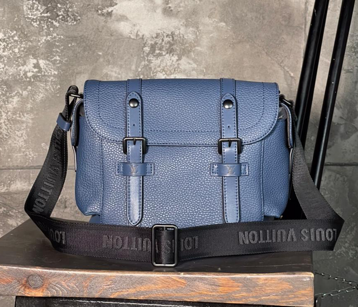 Мужская сумка мессенджер Louis Vuitton мужской кожа синий 42936