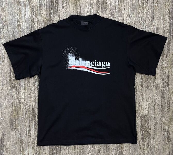Мужская футболка Balenciaga мужской черный 145894