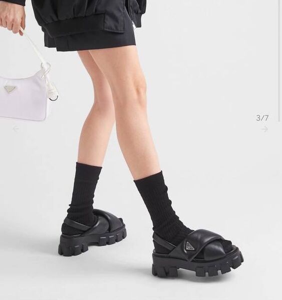Сандалии Prada женский кожа черный 109992-4