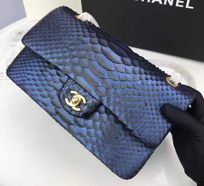 Сумка Chanel 2.55 женский синий 138407