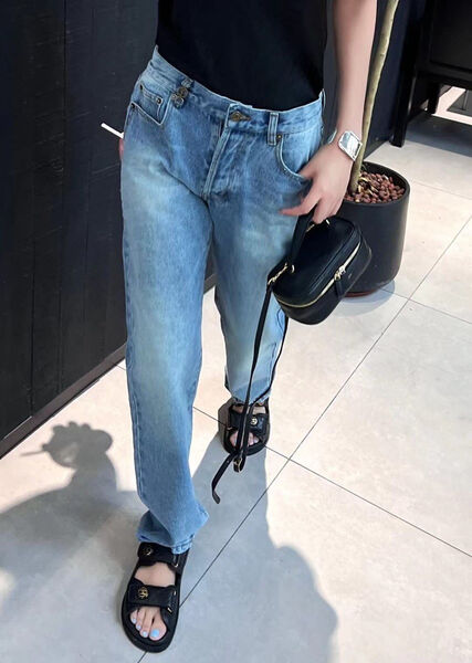 Джинсы Saint Laurent женский джинса бирюзовый 121653