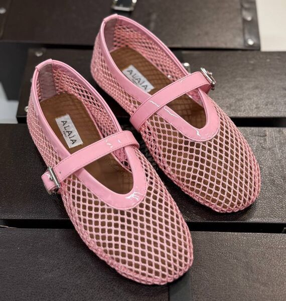 Балетки Alaïa женский кожа розовый 185970