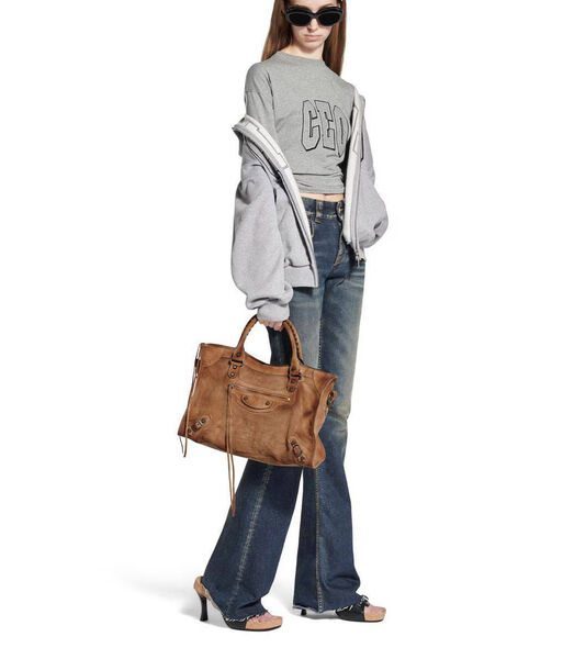 Сумка Balenciaga женский замша бежевый 200107-4