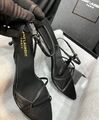Босоножки Saint Laurent женский кожа черный 155611-1