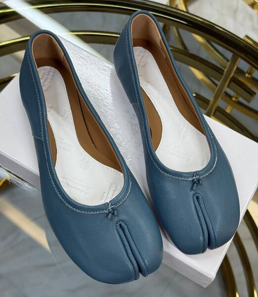 Балетки Maison Margiela женский кожа синий 194034