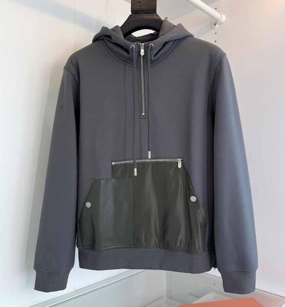 Мужское худи Hermès мужской графитовый 161497
