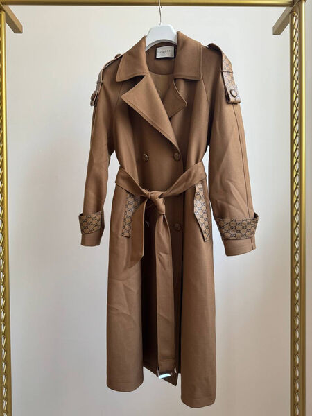 Плащ Gucci женский бежевый 157211-3
