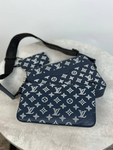 Мужская сумка мессенджер Louis Vuitton Trio мужской кожа синий 153141-4
