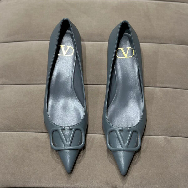 Туфли Valentino женский кожа графитовый 121231-3